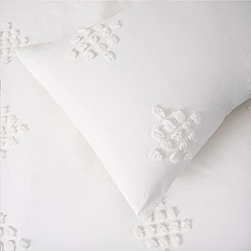 Yinfung Ivory Duvet Cover Boho Cotton King Cream Off White Tufted Textured Diamond Moroccan Clipped Dot Boho Chic Geo 3 Piece Bedding Set Bohemian 104X90 Pretty Cute Elegant thumb #3