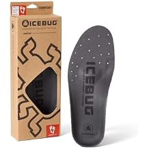 Icebug Comfort Insoles with Dynamic Arch Support, Charcoal Medium Arch, M 6/W 7.5-8