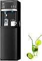 IKT Self-Clean Bottom Loading Hot and Cold Water Dispenser with Ice Maker Machine for 5 Gallon Bottle 22lbs Daily Capacity Ice Full Alert Black