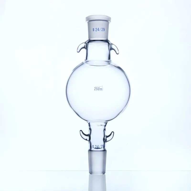 50/100/250mL Borosilicate Glass Chromatography Reservoir Flask - 24/29 Ground Joint Liquid Storage Ball for Labware(250ml)