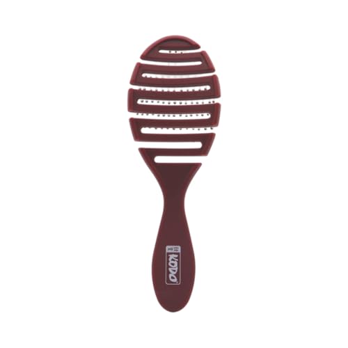 Image of Kodo Detangling Hair Brush for Wet & Dry Hair – Scalp Friendly Rounded Bristles, Flexible Vented Design for Blow Drying, Gentle Knot Removal (Rich Red)