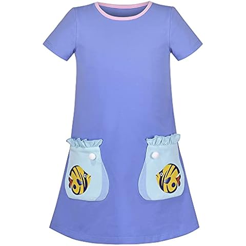Sunny Fashion Girls Fish Print Tee Dress Cover