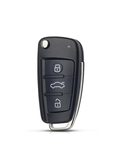 Etui de clé de voiture pour A4 A6 TT protection de télécommande plip 3 boutons