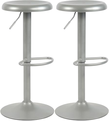 CLP Juego de 2 taburetes de Bar Ajustables