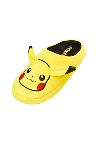Pokemon Zapatillas Pikachu para hombre y niño mayor, color amarillo, talla 3-12, Amarillo, 42 2/3...