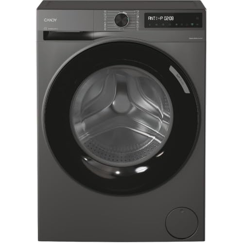 Candy ProWash 500 Waschmaschine mit Frontlader, 7 kg, 1400 Umdrehungen, Invertermotor, Klasse A -20%, WLAN-Verbindung, App hOn, Polarnachtgrau, 60 x 49 x 85 cm - BR 47SBL8G-S