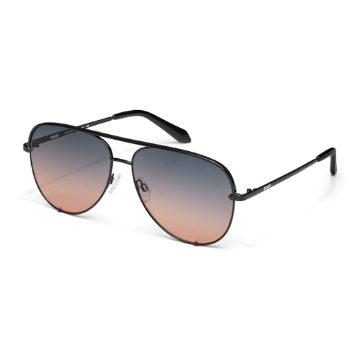 Image of QUAY High Key Extra Large Polarized Unisex Aviator Sunglasses, UV Protection, Oversized Accessories for On The Go Lifestyle