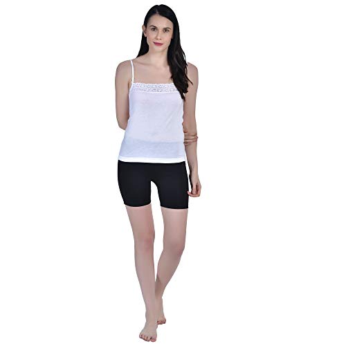 Image of Aimly Women Cotton Stretchable Cycling Gym Yoga Knee-Length Slip Shorts Pack of 2
