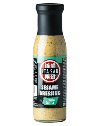 ITA SAN Sesam Dressing, japanese Style, nussig intensiv, vielseitig einsetzbares Dressing zum Kochen und Garnieren, für Salate, Bowls & Dip, 1 x 220 ml