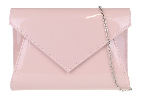 Pochette brillante en similicuir premium aux finitions main