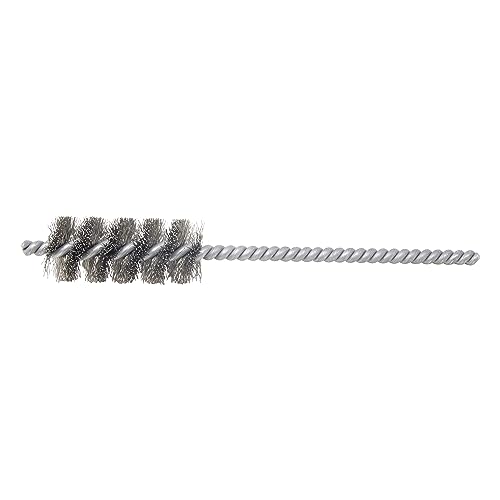 Image of Brush Research 83 Series Tube Brush-Cut For Power, .875 inch Brush Diameter, 302 Stainless Steel .008 inch Wire Fill, 2 inch Brush Length, 6 inch Overall Length, Made in USA (Pack of 6)