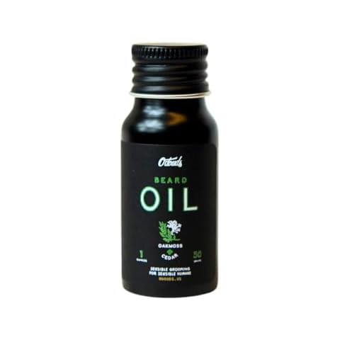 O'Douds Natural Beard Oil - Conditions, Moisturizes & Soothes Beard & Facial Hair - Reduces Dry, Flakey, Itchy Skin - Plant-Based Ingredients for all Beards - Oakmoss & Cedar Scent, 1 oz. Cover