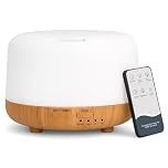 DIFFOFE 300ML Essential Oil Diffuser with Remote – Small Aromatherapy Diffuser for Bedroom, Living Room, Desk & Office – 7-Color LED Light, 4 Timer, Quiet, Auto-Off, Easy to Clean, Gift Ready