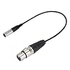Audiokabel, zinklegering mini XLR 3-polige stekker naar XLR 3-polige bus aluminiumfolie afgeschermde koperdraad audiokabel