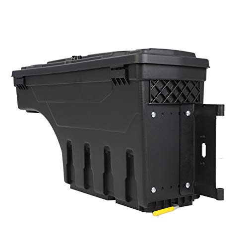 LucaSng Truck Bed Wheel Well Storage Case Tool Box Compatible with Dodge Ram 1500 2500 3500 2002-2018 Rear Driver & Passenger Side Black Lockable Storage Box Unit One Pair