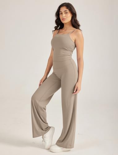 Straight Leg Yoga Pants for Women Wide Leg High Waist Stretch Soft Flared Workout Leggings3