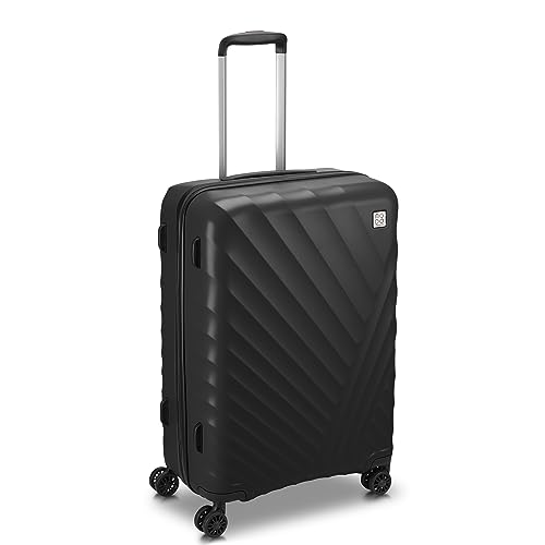 Modo by Roncato Rainbow 2.0 - Maleta Mediana rígida con 4 Ruedas con TSA, Negro, 66 x 45 x 26 cm, Juego de 3 Maletas rígidas con Ruedas giratorias