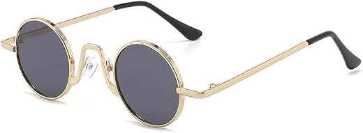 Angeer® Retro Round Mirror Mini Sunglasses for Men and Women Small Frame Lightweight