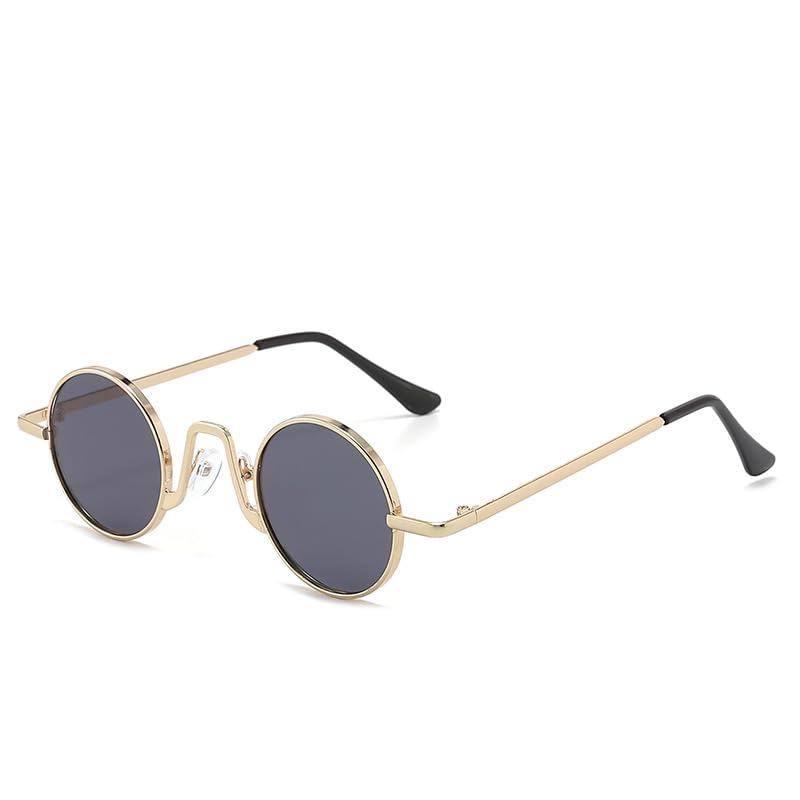 Angeer® Retro Round Mirror Mini Sunglasses for Men and Women Small Frame Lightweight