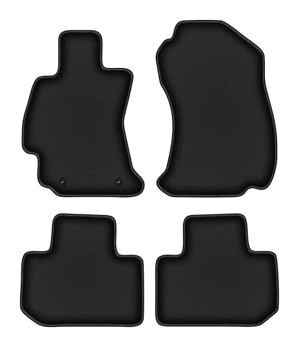 Tapis voiture en caoutchouc pour Subaru Forester V avec finition velours noir