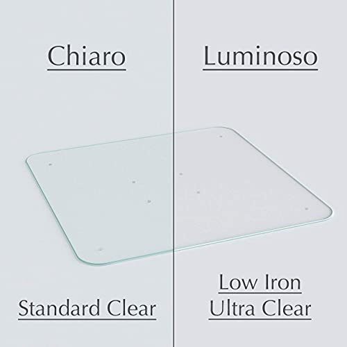 Vitrazza Glass Office Chair Mat Rectangle - Made in USA, Coated to Resist Fine Scratches, Stabil-a-Dot Bumper System Included, Designed to Protect Carpet or Wood Floor