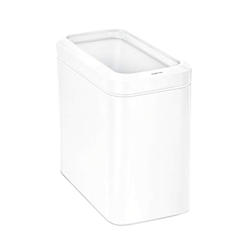 simplehuman 25 Liter / 6.6 Gallon Slim Open Top Small Trash Can, Commercial Grade Heavy Gauge Office Trash Can, White Stainless Steel simplehuman 25 Liter / 6.6 Gallon Slim Open Top Small Trash Can, Commercial Grade Heavy Gauge Office Trash Can, White Stainless Steel