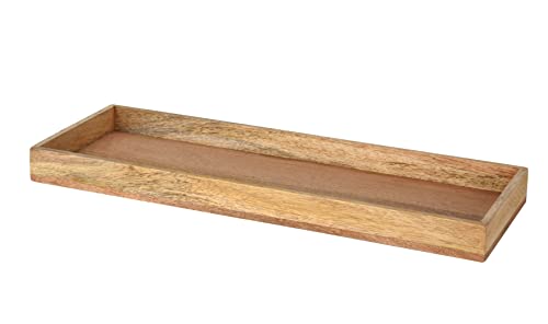 Spetebo XL Mangoholz Kerzentablett eckig - 50 x 18 cm - Deko Holztablett...