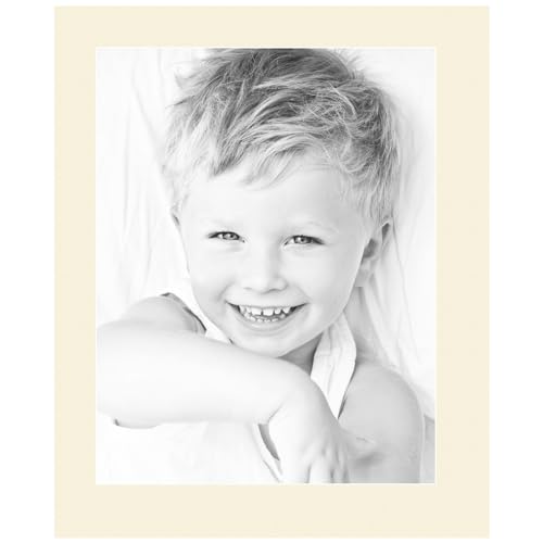 14x18 Cream Linen/Ivory Custom Mat for Picture Frame with 10x14 Opening Size (Mat Only, Frame NOT Included) - 8 Pack