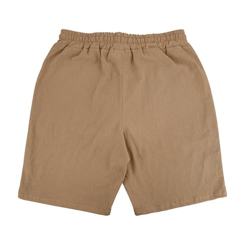 Shorts de Lino para Hombre, Cintura Elástica y Bolsillos miniatura 5