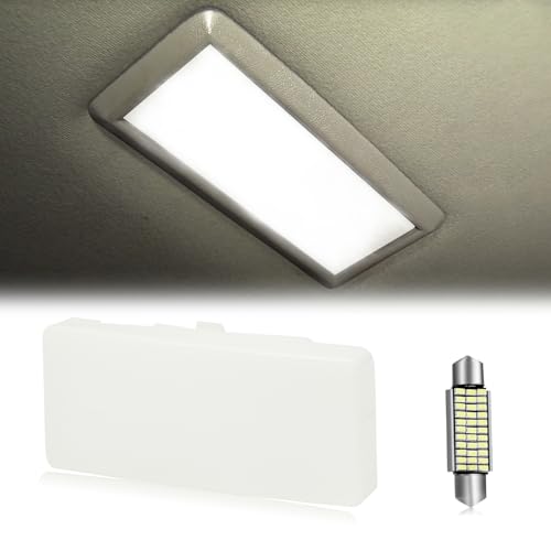 RUXIFEY Dome Light Cab Interior lights Cover, Roof Map Lamp Lens Housing with LED Blubs Compatible with Chevy S10 Blazer GMC Sonoma Suburban Jimmy 1982-2003 (for Standard/Extended Cab)