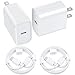 iPhone Charger iPad Charger,Baoota 2.4A 12W USB Wall Charger Foldable Portable Travel Plug and 2 Pack 8 Pin Charging Cable Compatible with iPhone,iPad