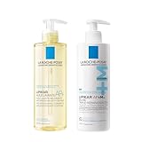 La Roche-Posay | Rutina Lipikar | Aceite Lavante AP+ & Bálsamo AP+M | Repara, calma e hidrata | Apto para pieles secas, muy secas y atópicas | Desde el nacimiento | 400 ml x 2