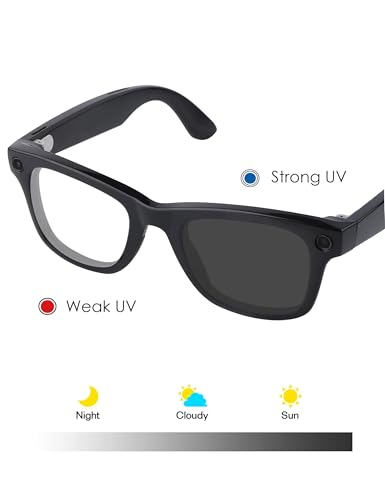 Image of BLAZERBUCK Photochromic Replacement Lenses Compatible with Ray-Ban Meta Wayfarer RW4006 | RW4012 (Gen 2) 50mm Smart Glasses