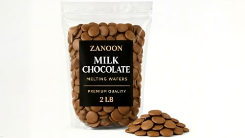Milk Chocolate Melting Wafers for Molds 2LB– Merckens Style, Chocolates Cocoa Lite, Creamy & Sweet Taste, Perfect for Dipping, Desserts, and Chocolate Fountains, 32oz by ZANOON (Milk Chocolate)