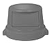 Continental 3232GY, Grey Dome Top Lid, 24" Diameter x 17-1/4" Height, For Huskee 32 gallon Recycle Trash Can (Case of 2)