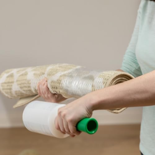 Image of Duck Brand Stretch Wrap Roll, Clear Plastic Wrap for Moving, 5 in x 1000 ft, 1 Pack, White (285849)