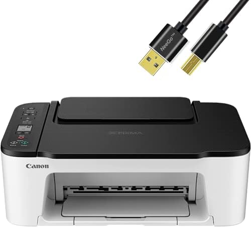 NEEGO Canon Wireless Inkjet All in One Printer, Print Copy Fax Scan Mobile Printing with LCD Display, USB and WiFi Connection with 6 ft Printer Cable