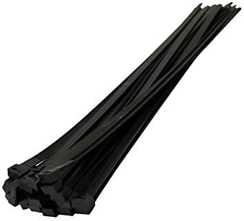 Unicrimp Q-Crimp Intermediate Cable Tie Pack of 100 Zip Ties - Choice of 160mm/200mm/300mm/370mm (370 x 4.8, Black)