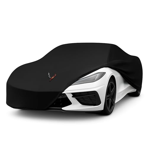 Premium Indoor Car Cover Black Custom Fit for Chevrolet Corvette C8 | Dust-Proof & UV Resistant Fabric | Ultimate Underground Garage Indoor Breathable Car Cover