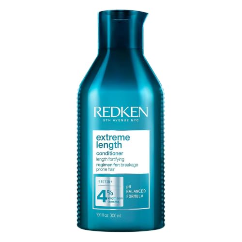 REDKEN Conditioner, Biotin & Castor Seed Oil, For Longer, Stronger Hair, Extreme Length, 300 ml