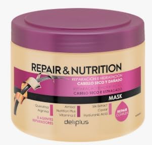 Repair & Nutrition Hair Mask for Dry and Damaged Hair with 8 Repairing Agents, 400ml, Pack of 2