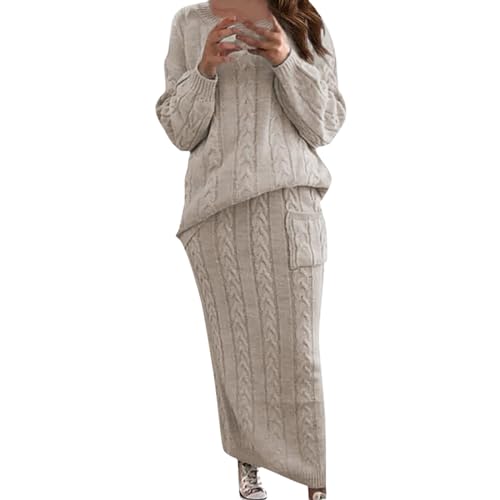 Jupe longue en tricot torsadé d'hiver en tissu anti-mites haut de gamme