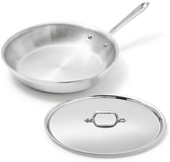All-Clad D3 - Sartén de acero inoxidable de 3 capas con tapa de 1...