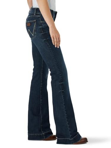 Wrangler Women's Retro Mae Mid Rise Wide Leg Trouser Jean2