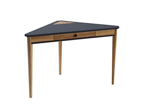 Preisvergleich Produktbild RAGABA ASHME Tastaturauszug Eckschreibtisch, Wood, Graphit, 114x85x75