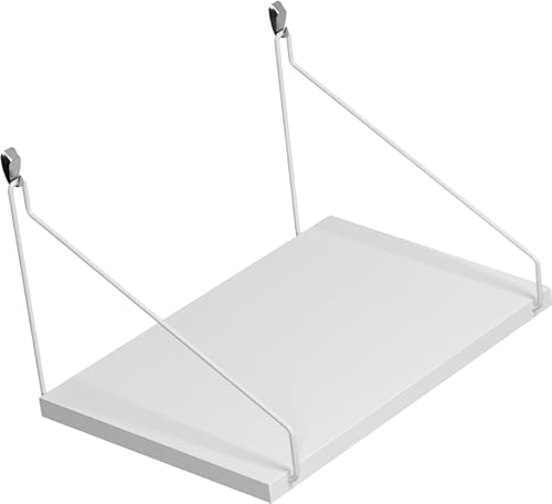LIFE CRAFT ウォールシェルフ 奥行き20cm 賃貸OK 壁を傷つけない 壁掛け 棚 石膏ボード対応 ピン 簡単取り付け 飾り棚 おしゃれ (ホワイト, 30cm)（Amazon）