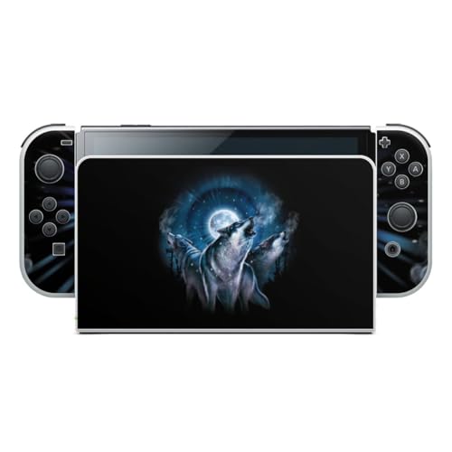 DeinDesign Nintendo Switch OLED Skin Nacht Wolf Mond