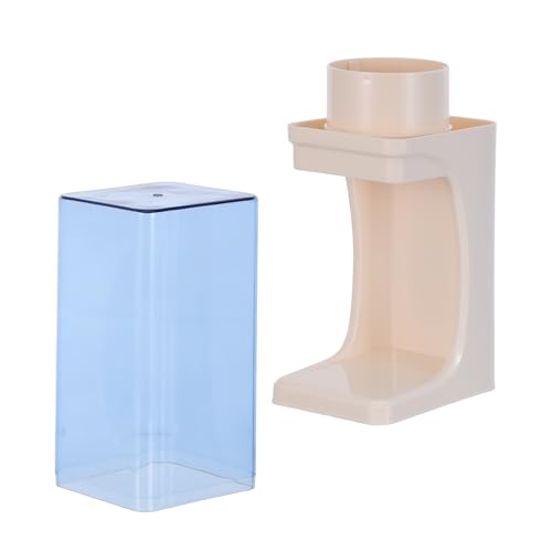 Distributeur de porte-gobelets en papier beige avec couvercle anti-poussière pour maison