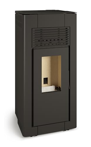 TJ - Estufa de Pellets Canalizable Modelo ELDA de 15 kW - Color NEGRO