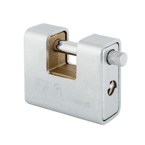 Fac - Candado 90 mm. laton rectang. blind. caja